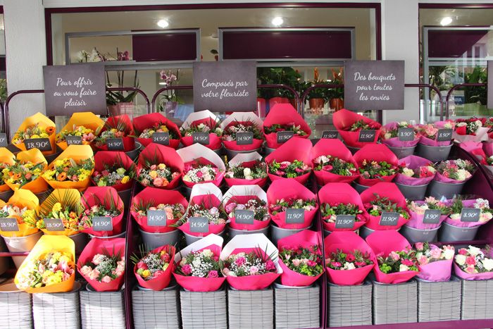 bouquets de fleurs en libre service