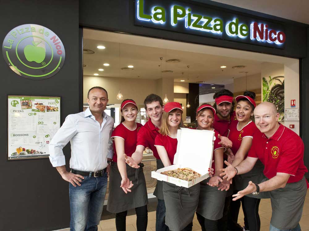 Equipe point de vente franchisé restaurant La Pizza de Nico
